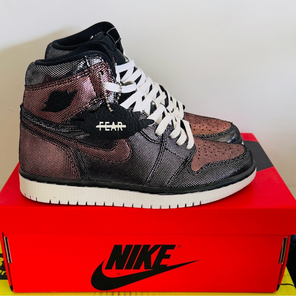 Nike Air Jordan 1 High OG Fearless Black-Rose Gold Womens Size 6.5 [CU6690-006]